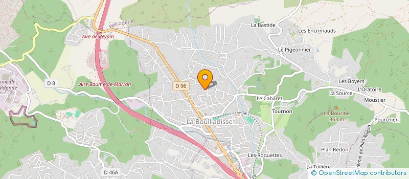 localisation de l'entreprise CANTO GRILLET  LA BOUILLADISSE