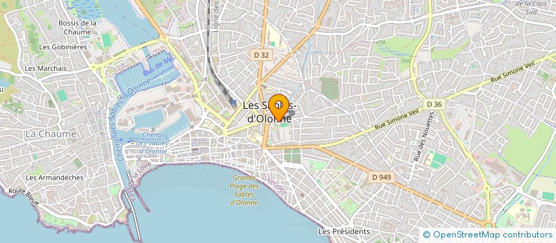 localisation de l'entreprise CANTOCEANE à LES SABLES D'OLONNE