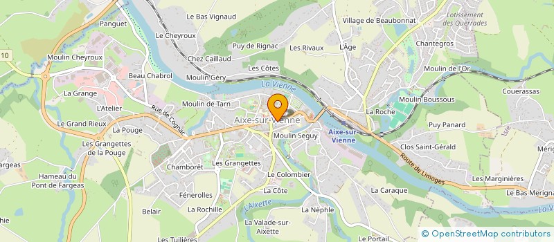 localisation de l'entreprise CANTOMARCHE - ASSOCIATION CANTONALE DE RANDONNEES  AIXE-SUR-VIENNE