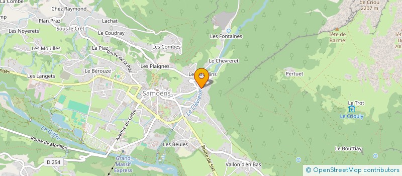 localisation de l'entreprise CANTON DANSES 74  SAMOENS