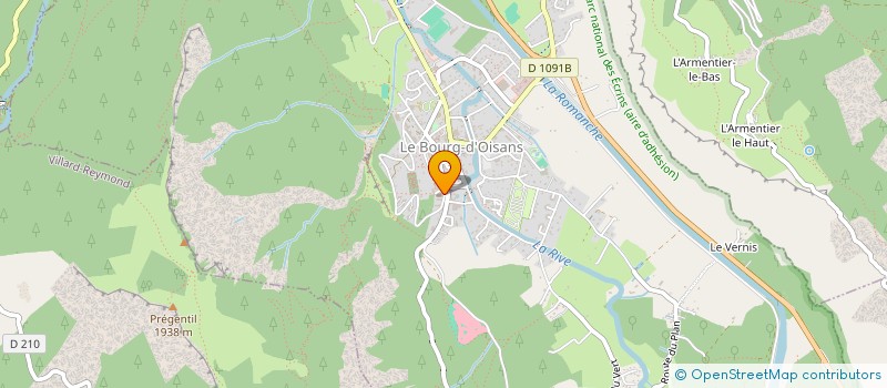 localisation de l'entreprise CANTORISSIUM CHOEUR D'HOMMES DE L'OISANS  LE BOURG-D'OISANS