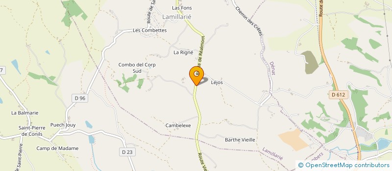 localisation de l'entreprise CANTORO & FILS  LAMILLARIE