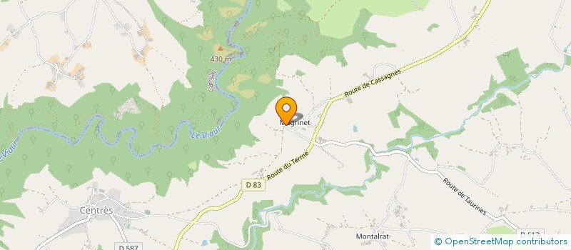 localisation de l'entreprise CANTOU DU LAC  ARVIEU