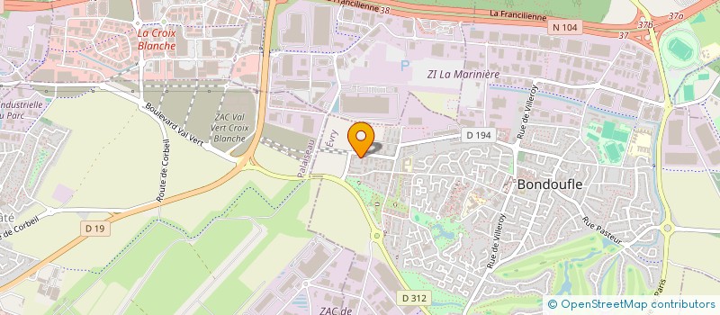 localisation de l'entreprise CANYS  BONDOUFLE