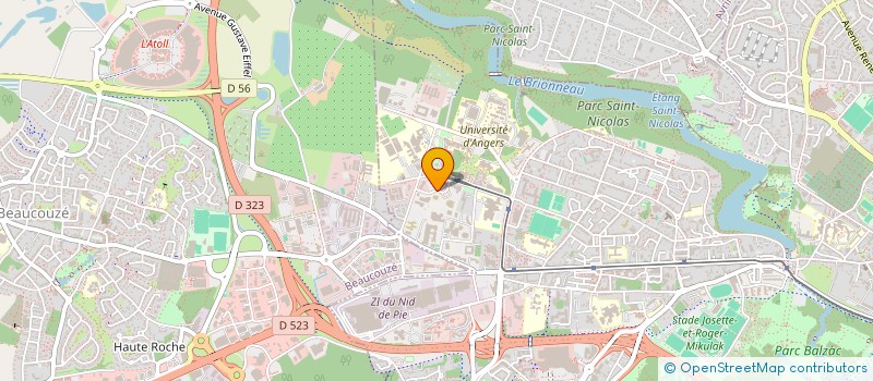 localisation de l'entreprise CAO FONDERIE à ANGERS