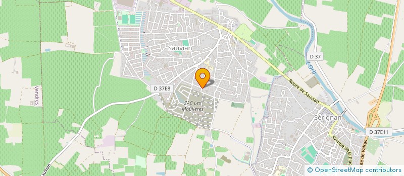 localisation de l'entreprise CAOA à SAUVIAN