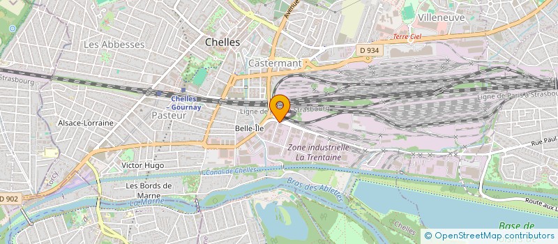 localisation de l'entreprise CAOUTCHOUC INDUS ELASTOMERE POLYURETHANE  CHELLES