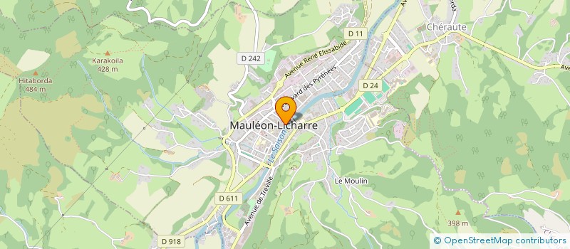 localisation de l'entreprise CAOUTCHOUC INDUST SUD OUEST  MAULEON-LICHARRE