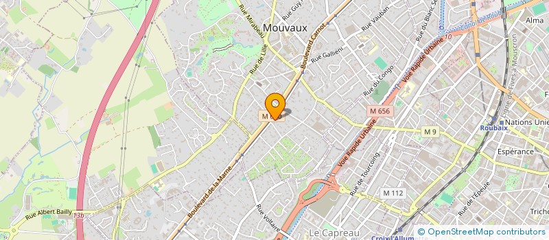 localisation de l'entreprise CAP 100  MOUVAUX