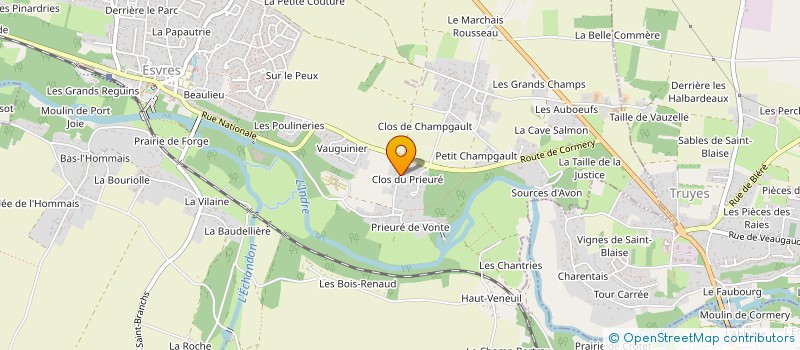 localisation de l'entreprise CAP 37 à ESVRES