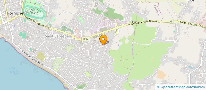 localisation de l'entreprise CAP 44 (CHASSE APNEE PALMES 44)  PORNICHET