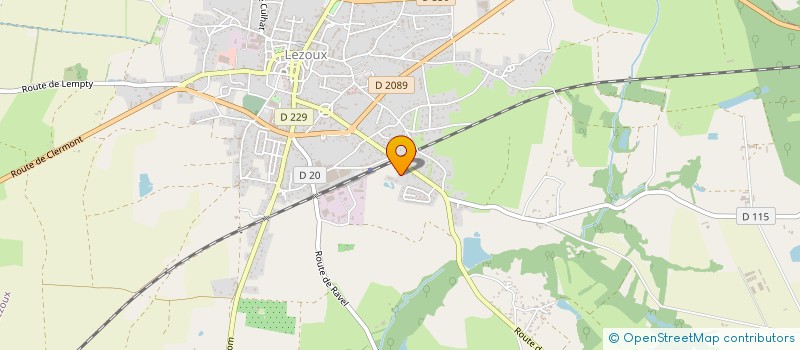 localisation de l'entreprise CAP 63  LEZOUX