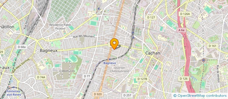 localisation de l'entreprise CAP 64  CACHAN