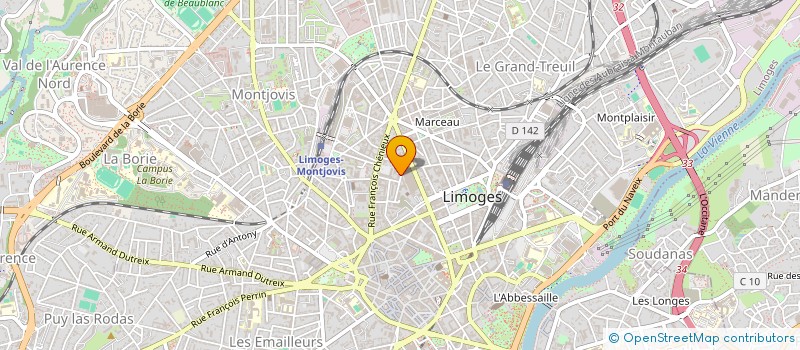localisation de l'entreprise CAP 7 à LIMOGES