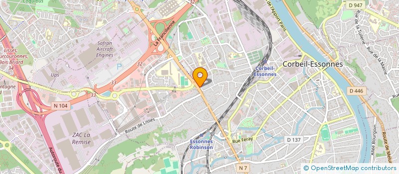 localisation de l'entreprise CAP 94 à CORBEIL-ESSONNES