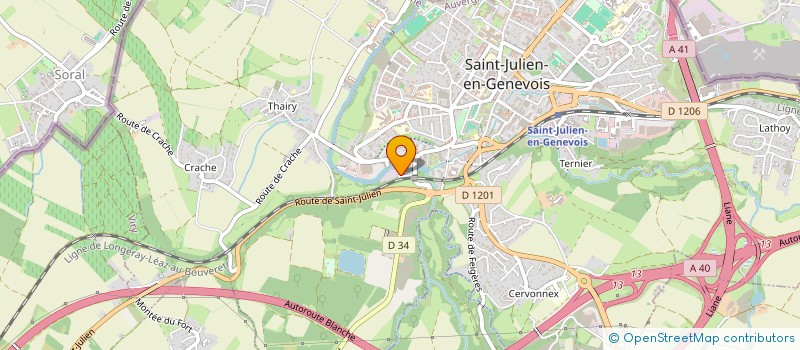 localisation de l'entreprise CAP A L'EST  SAINT-JULIEN-EN-GENEVOIS