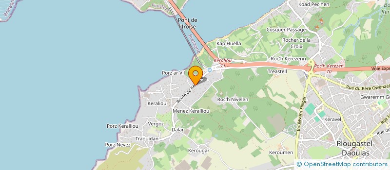 localisation de l'entreprise CAP A L'EST  PLOUGASTEL-DAOULAS