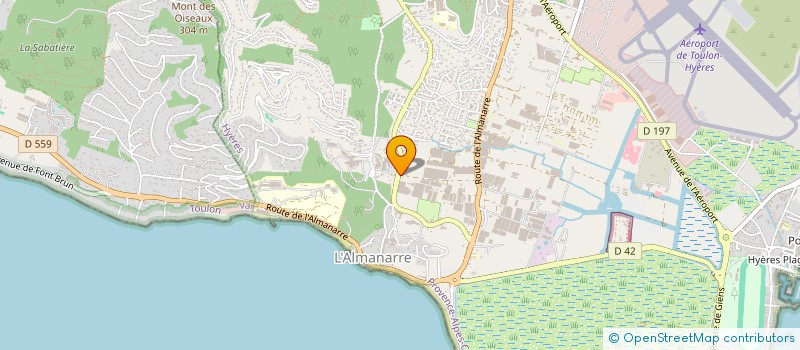 localisation de l'entreprise CAP ANALYTICS à HYERES