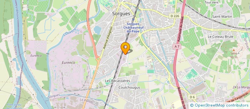 localisation de l'entreprise CAP AVENIR  SORGUES