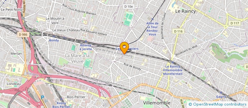 localisation de l'entreprise CAP AZUR TRAVAUX à VILLEMOMBLE