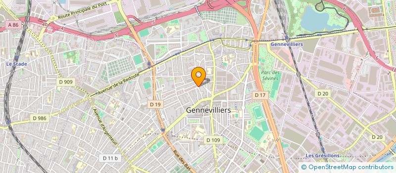 localisation de l'entreprise CAP BAUD  GENNEVILLIERS