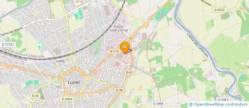 localisation de l'entreprise CAP BEBE  LUNEL