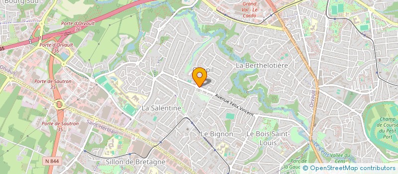 localisation de l'entreprise CAP CHANTILLY (COMMERCANTS ET ARTISANS DE PROXIMITE DU PETIT CHANTILLY/ORVAULT) à ORVAULT