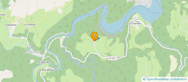 localisation de l'entreprise CAP'CHAZOTTE COULEURS COMBRAILLES AUVERGNE VOLCANS  SAINT-JACQUES-D AMBUR