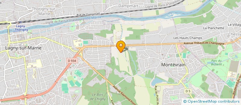 localisation de l'entreprise CAP CLIM à MONTEVRAIN