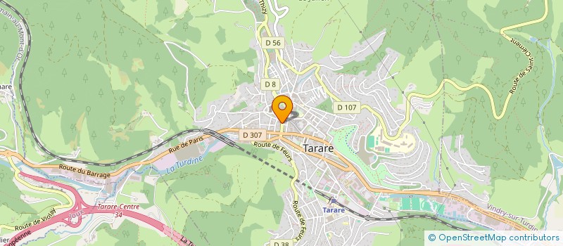 localisation de l'entreprise CAP COMMUNICATION  TARARE