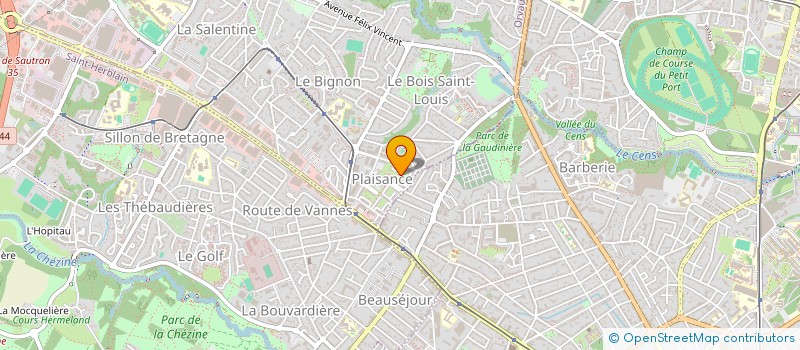 localisation de l'entreprise CAP COULEURS à ORVAULT
