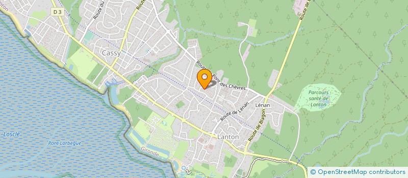 localisation de l'entreprise CAP COULEURS BASSIN  LANTON