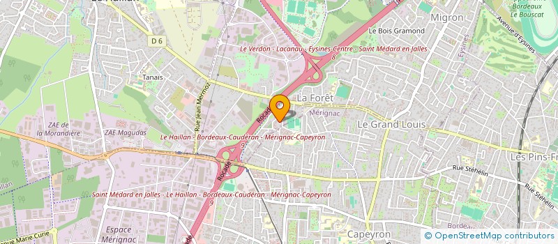 localisation de l'entreprise CAP CREATIF  EYSINES