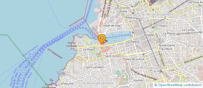localisation de l'entreprise CAP CROISIERE PLONGEE VOILE à MARSEILLE 7EME