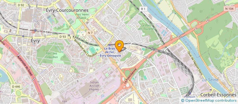 localisation de l'entreprise CAP CULTURE (CAPC)  EVRY-COURCOURONNES