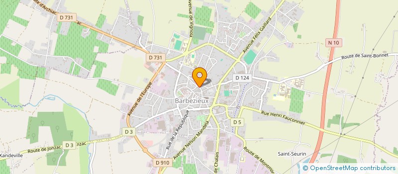 localisation de l'entreprise CAP DETENTE ET BIEN ETRE à BARBEZIEUX-SAINT-HILAIRE