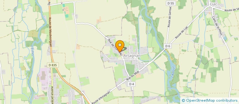 localisation de l'entreprise CAP ENTREPRENDRE  ARTAGNAN