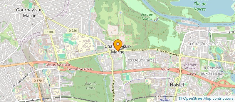 localisation de l'entreprise CAP ENTREPRISE à CHAMPS-SUR-MARNE
