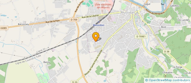 localisation de l'entreprise CAP ENTREPRISES  MUSSIDAN