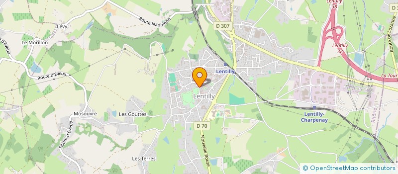 localisation de l'entreprise CAP EST DF  LENTILLY