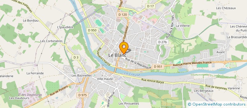 localisation de l'entreprise CAP ET HANDI à LE BLANC