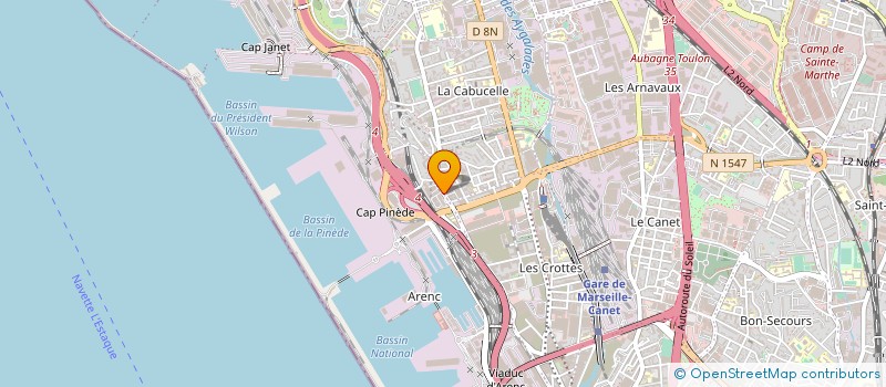 localisation de l'entreprise CAP EXPERTISE COMPTABLE à MARSEILLE