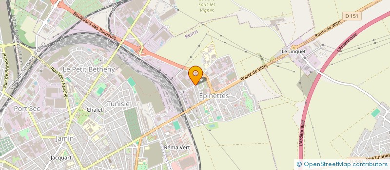 localisation de l'entreprise CAP F.C.S  REIMS