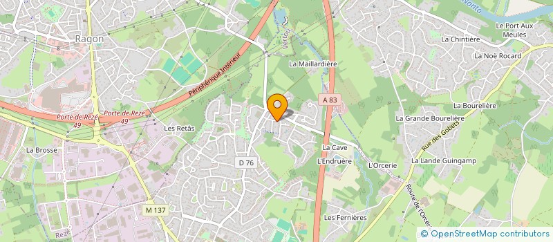 localisation de l'entreprise CAP FRANCHISE  LES SORINIERES