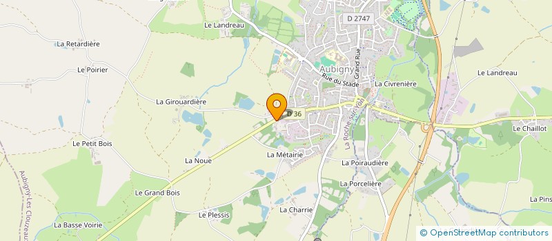 localisation de l'entreprise CAP' HABITAT ISOLATION à AUBIGNY-LES CLOUZEAUX
