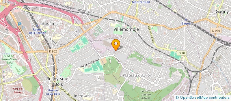 localisation de l'entreprise CAP HEMISPH'AIR à ROSNY-SOUS-BOIS