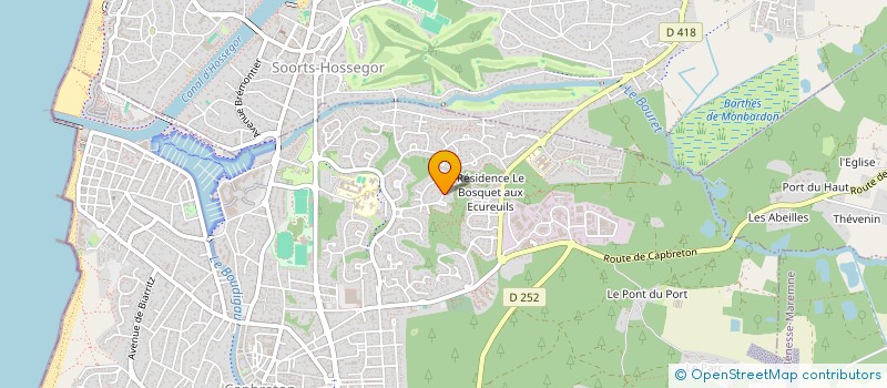localisation de l'entreprise CAP HOS 40 à CAPBRETON