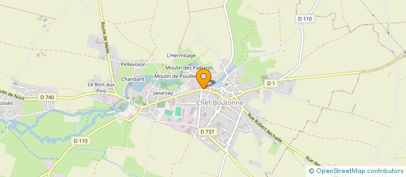 localisation de l'entreprise CAP IMMO 79  CHEF-BOUTONNE