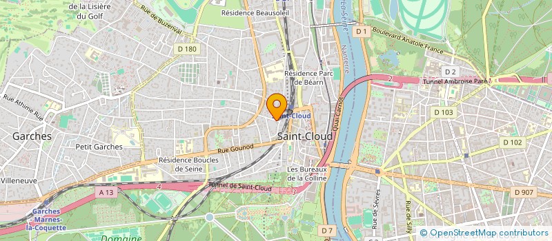localisation de l'entreprise CAP'INVEST à SAINT-CLOUD