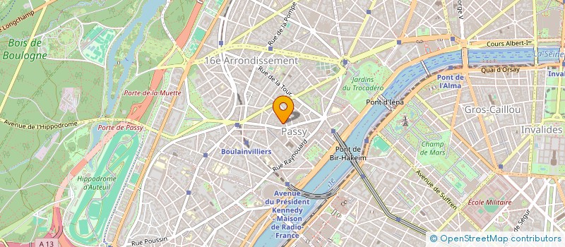 localisation de l'entreprise CAP-INVESTISSEMENT  PARIS 16